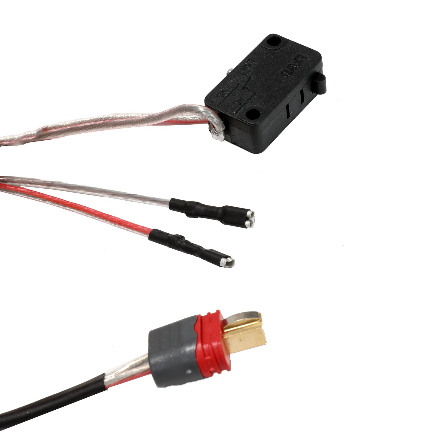 V3 Low Resistance 15AWG Silver Wiring & Microswitch Assembly (Standard Deans)