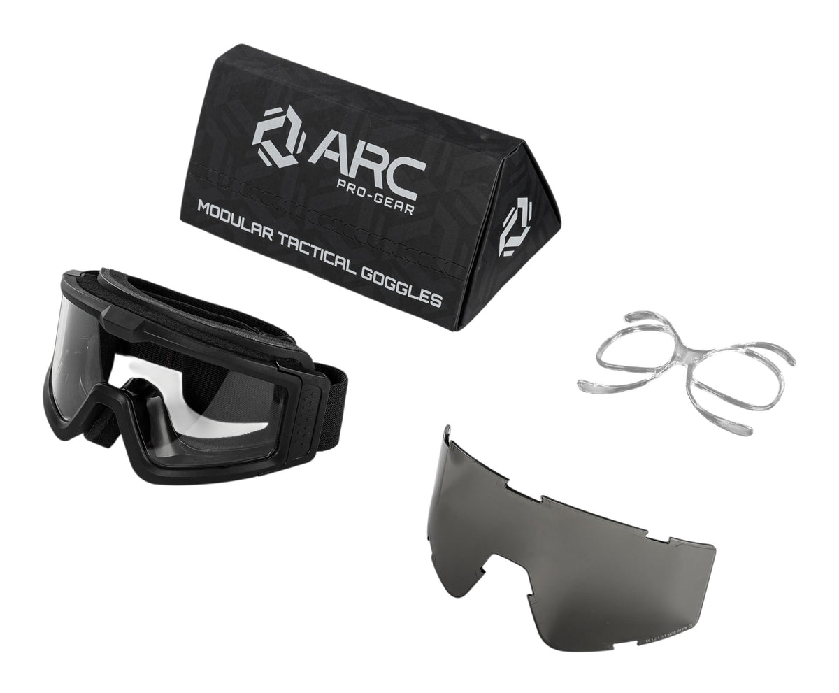 ARC PRO-GEAR™ Modular Tactical Goggles Asian Fit Black