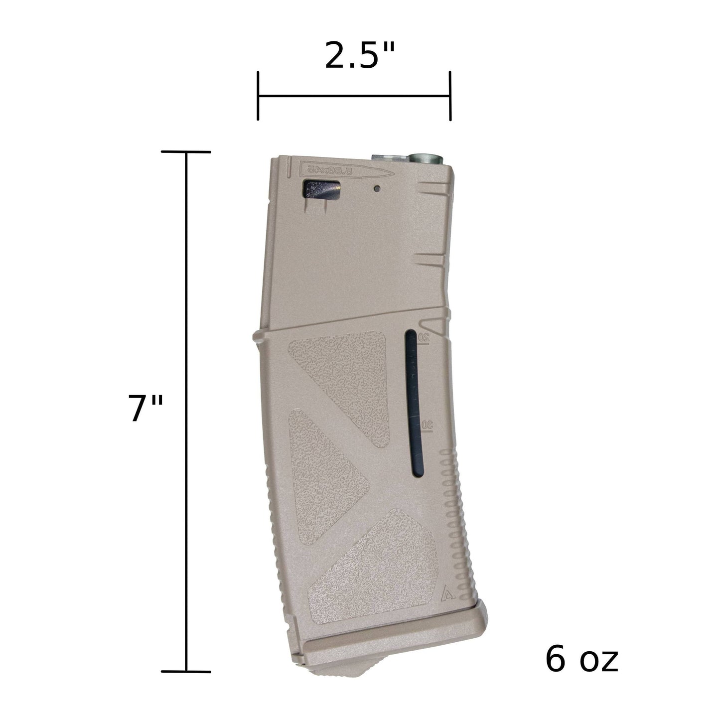 ARCTURUS AR MOD1 M4/M16 30/130Rds Variable-Cap Windowed EMM Magazine FDE